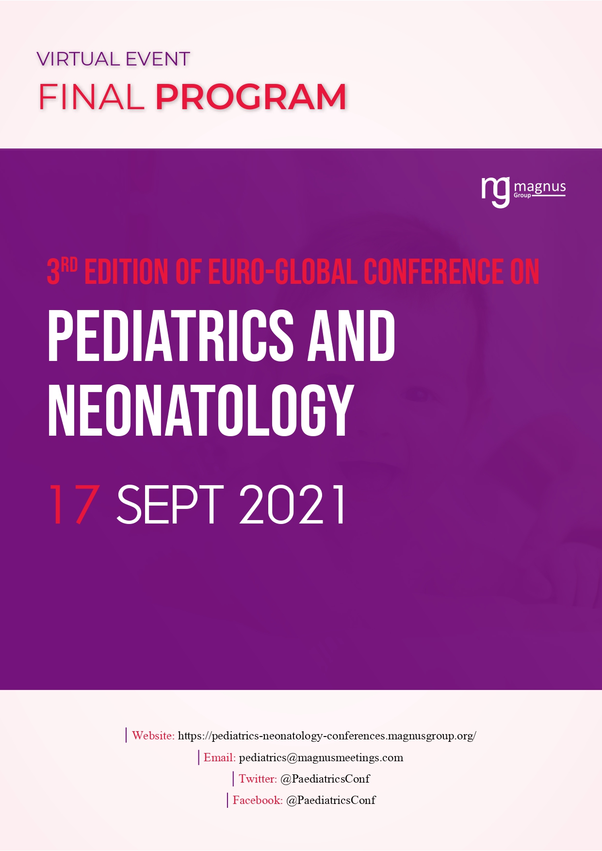 3rd Edition of Euro-Global Conference on Pediatrics and Neonatology | Online Event Program